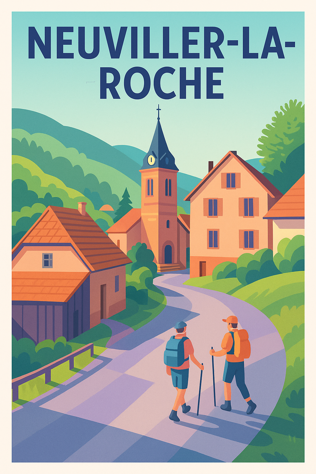 Affiche Neuviller-la-Roche — Charme pittoresque au cœur de la nature · poster d'art de Neuviller-la-Roche