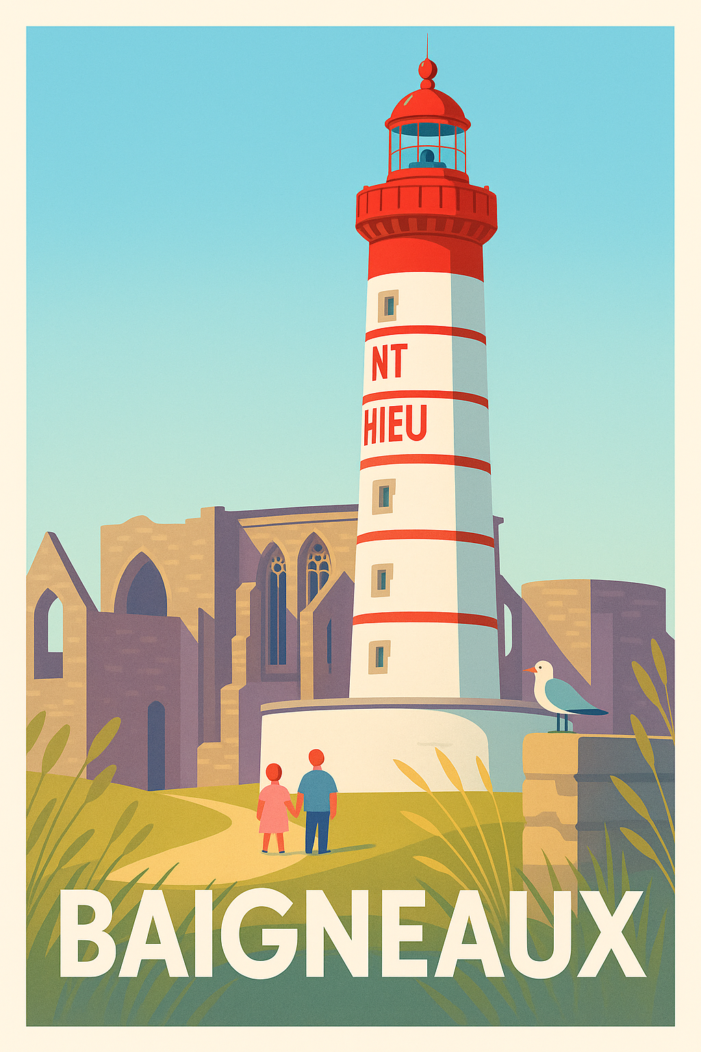 Affiche Baigneaux — Charme côtier et patrimoine lumineux · poster d'art de Baigneaux