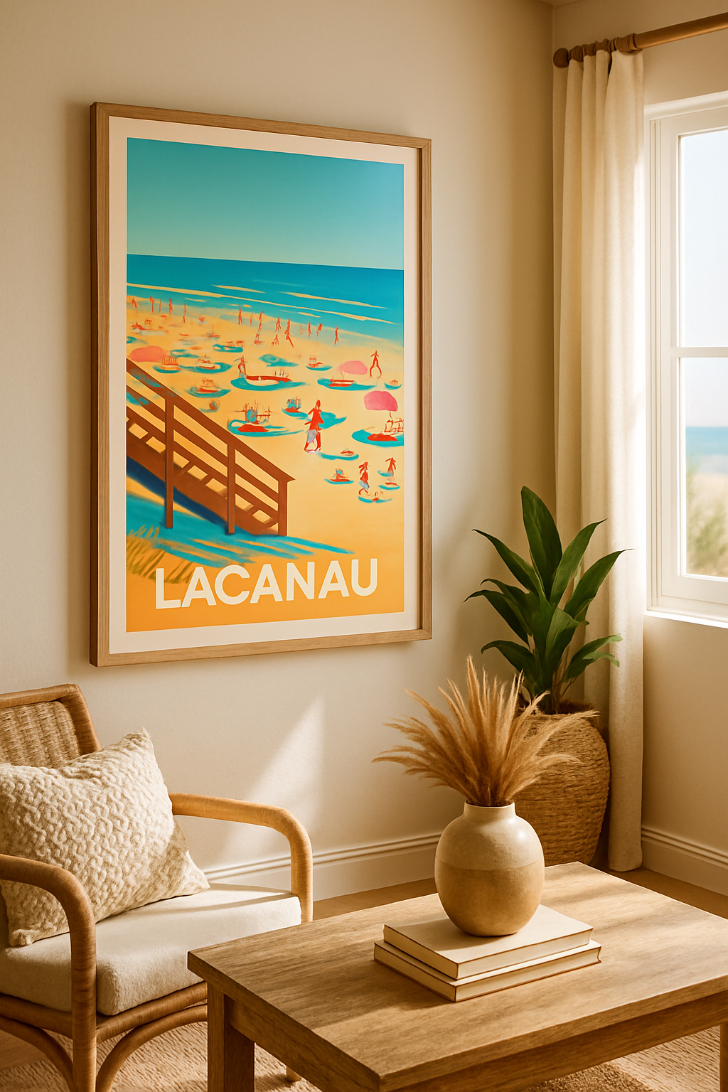Mise en situation Affiche de Lacanau - Escapade ensoleillée sur la plage