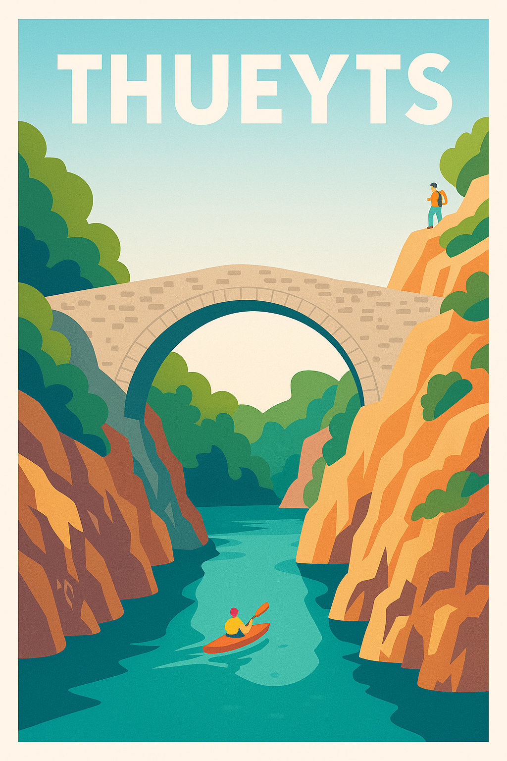 Affiche de Thueyts - Entre nature et aventure au fil de l'eau