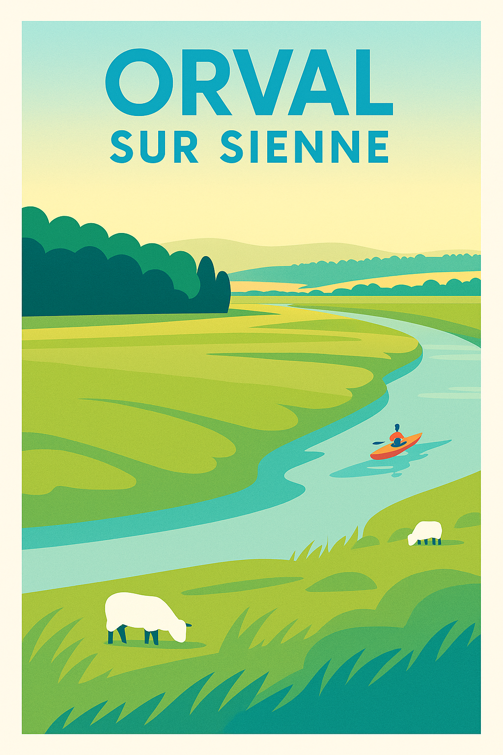 Affiche de Orval sur Sienne - Sérénité au fil de l’eau