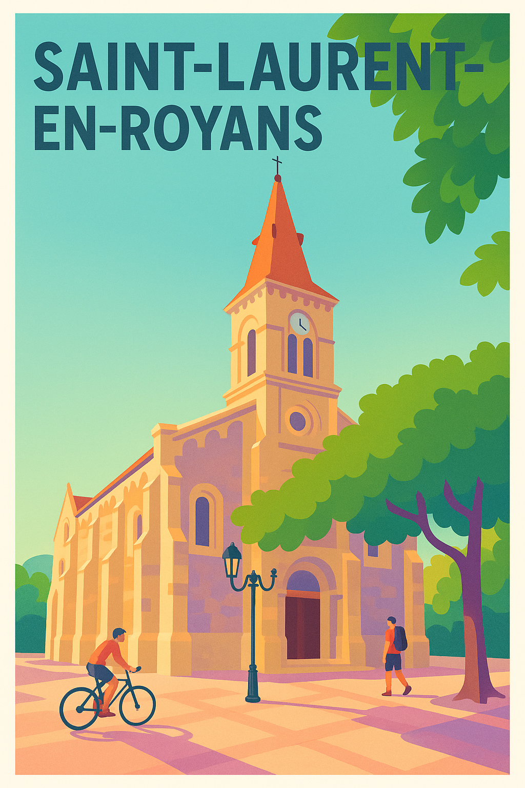Affiche de Saint-Laurent-en-Royans - L'élégance intemporelle au cœur du Royans