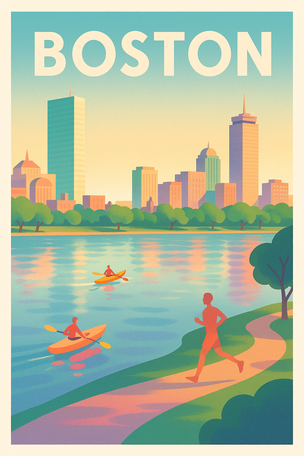 Affiche de Boston - Une escapade sportive au bord de l'eau