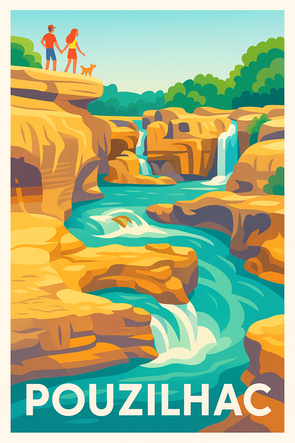 Affiche de Pouzilhac - Évasion nature au cœur des cascades