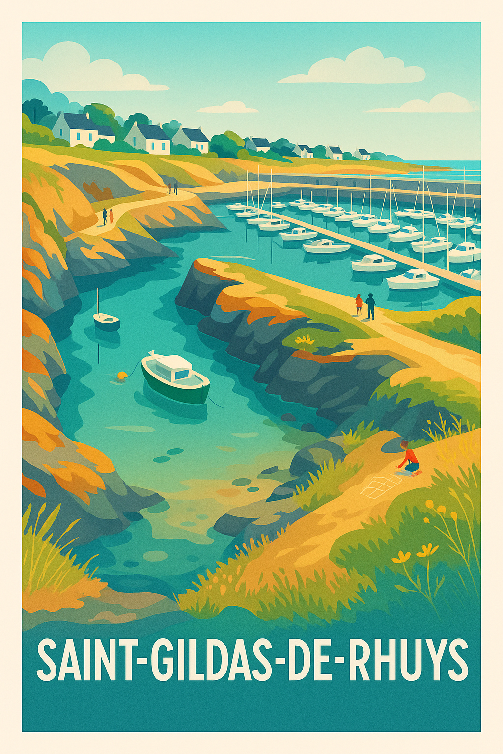 Affiche de Saint-Gildas-de-Rhuys - Havre de paix breton