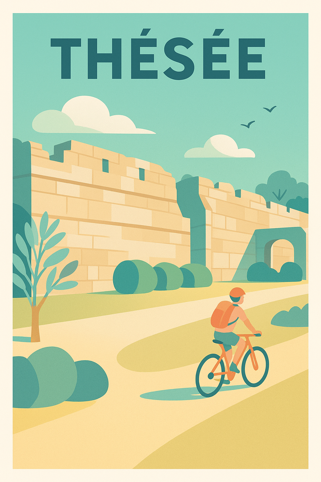 Affiche de Thésée - Escapade à vélo au cœur de l'histoire