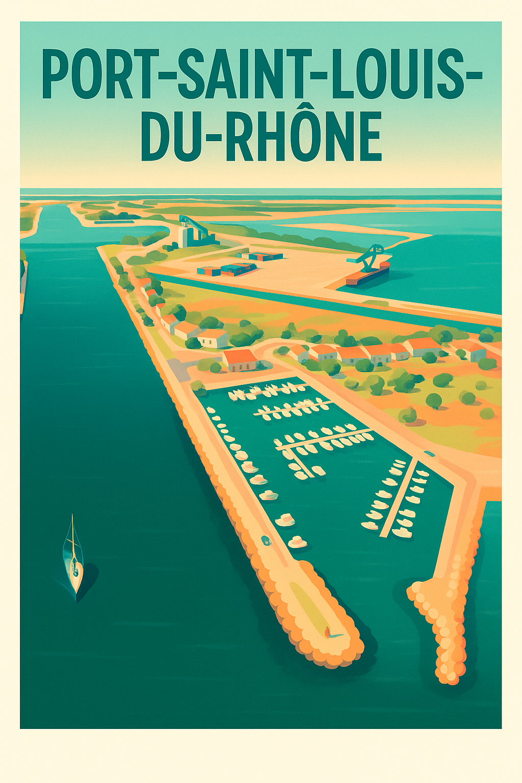 Affiche de Port-Saint-Louis-du-Rhône - Escale paisible au bord du Rhône