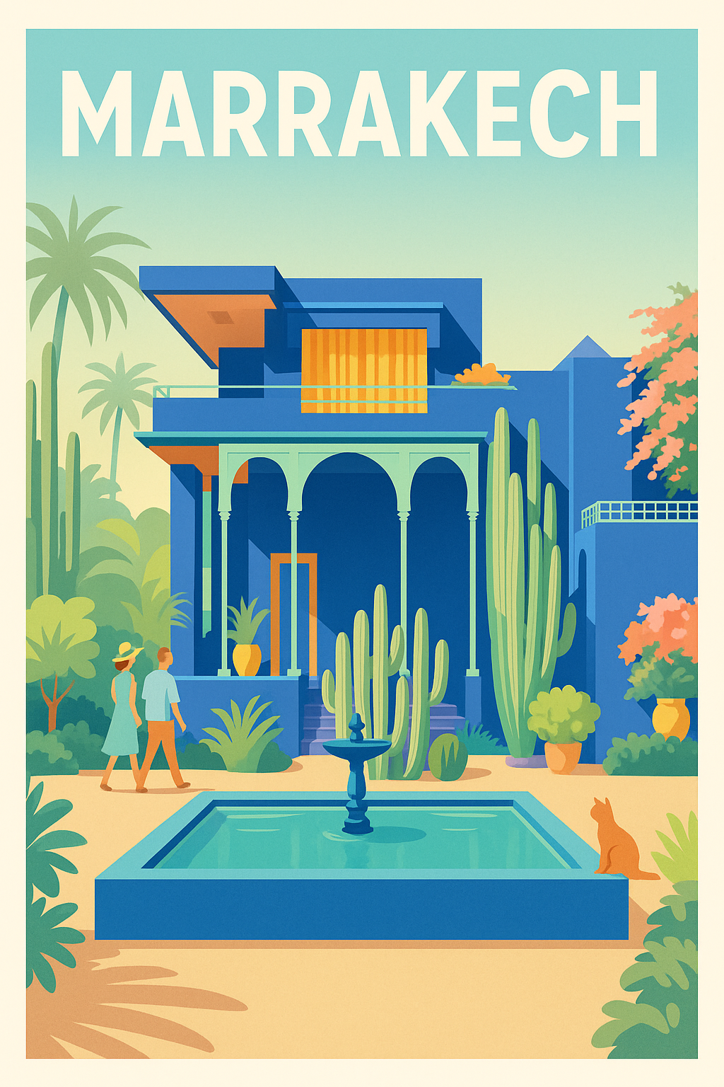 Affiche de Marrakech - Évasion au Jardin Majorelle
