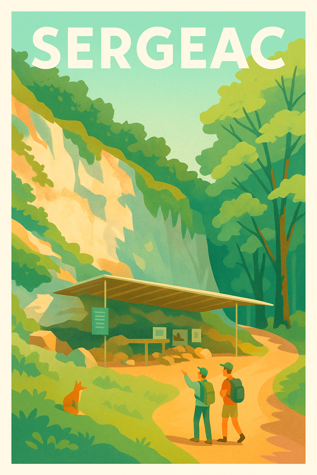 Affiche Sergeac — Invitation à la découverte nature · poster d'art de Sergeac