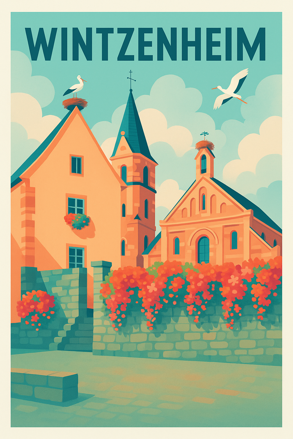 Affiche de Wintzenheim - Charme pittoresque et traditions alsaciennes