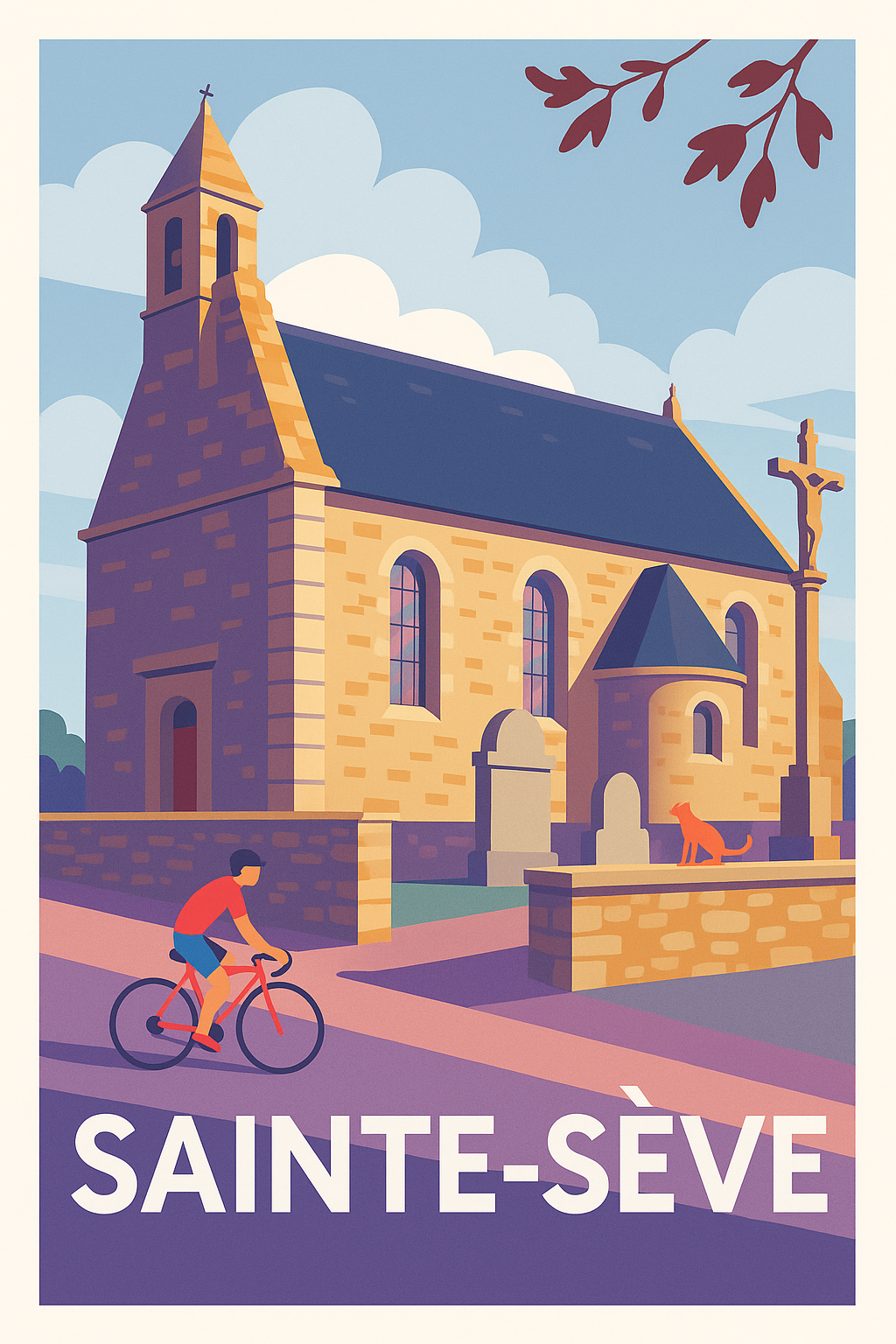 Affiche Sainte-Sève — Charme et Sérénité d'un village breton · poster d'art de Sainte-Sève