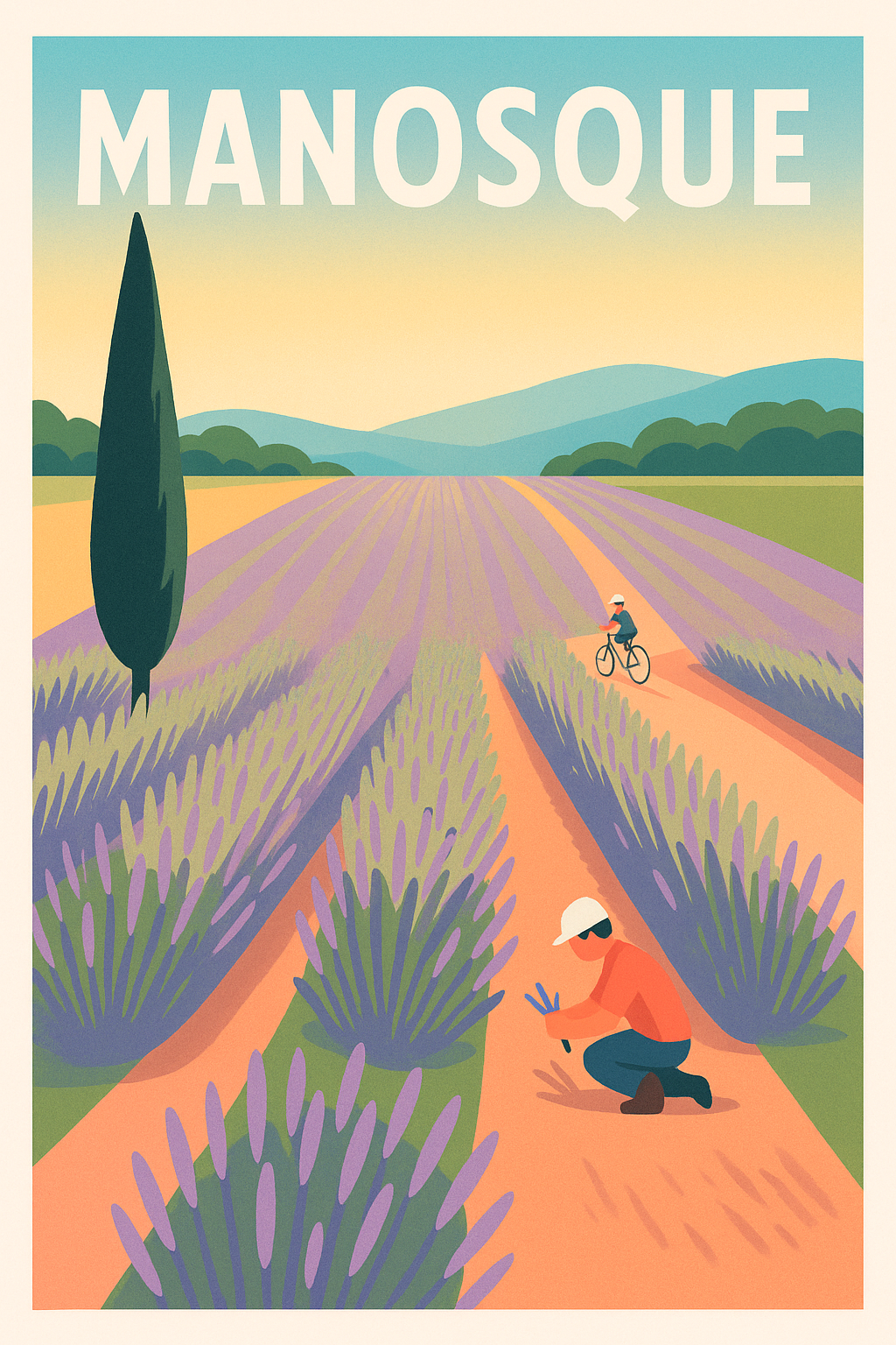 Affiche de Manosque - L'évasion lavandée en Provence