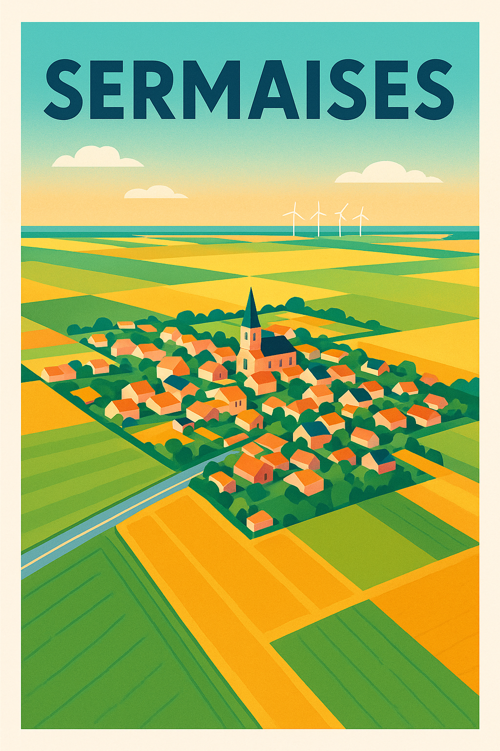 Affiche de Sermaises - Charme bucolique au cœur des champs