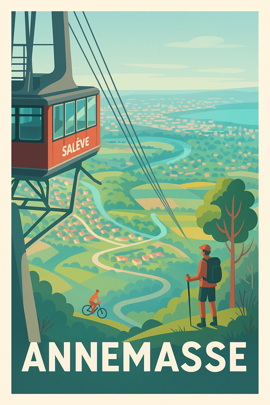 Affiche Annemasse - Panorama naturel au pied du Salève