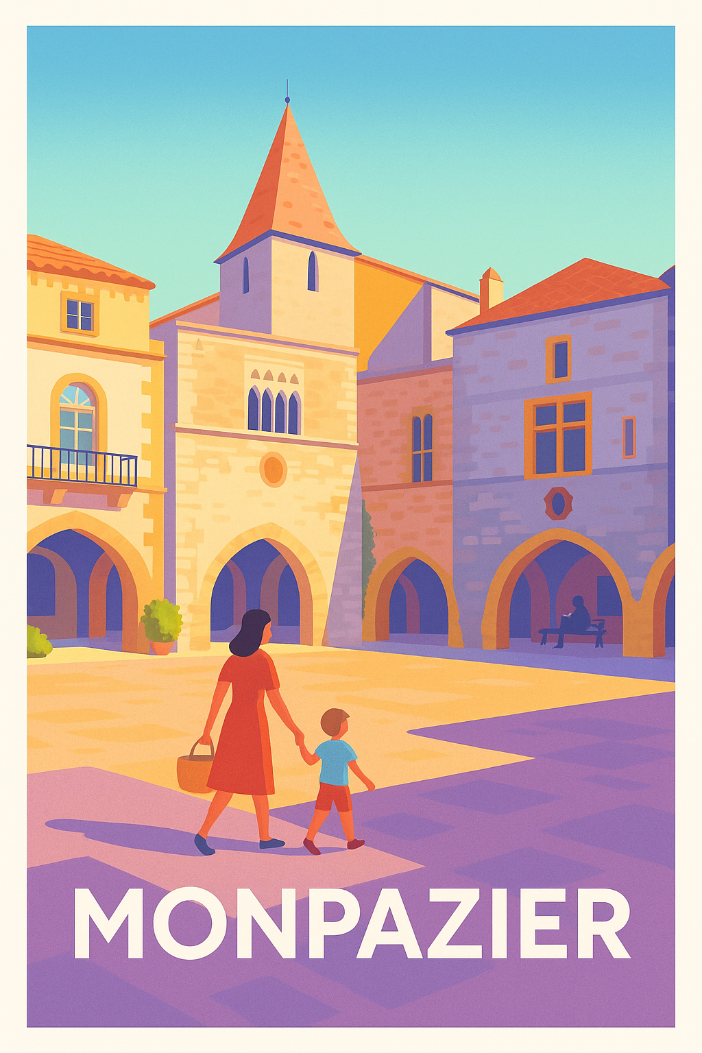 Affiche de Monpazier - Balade en cœur de bastide