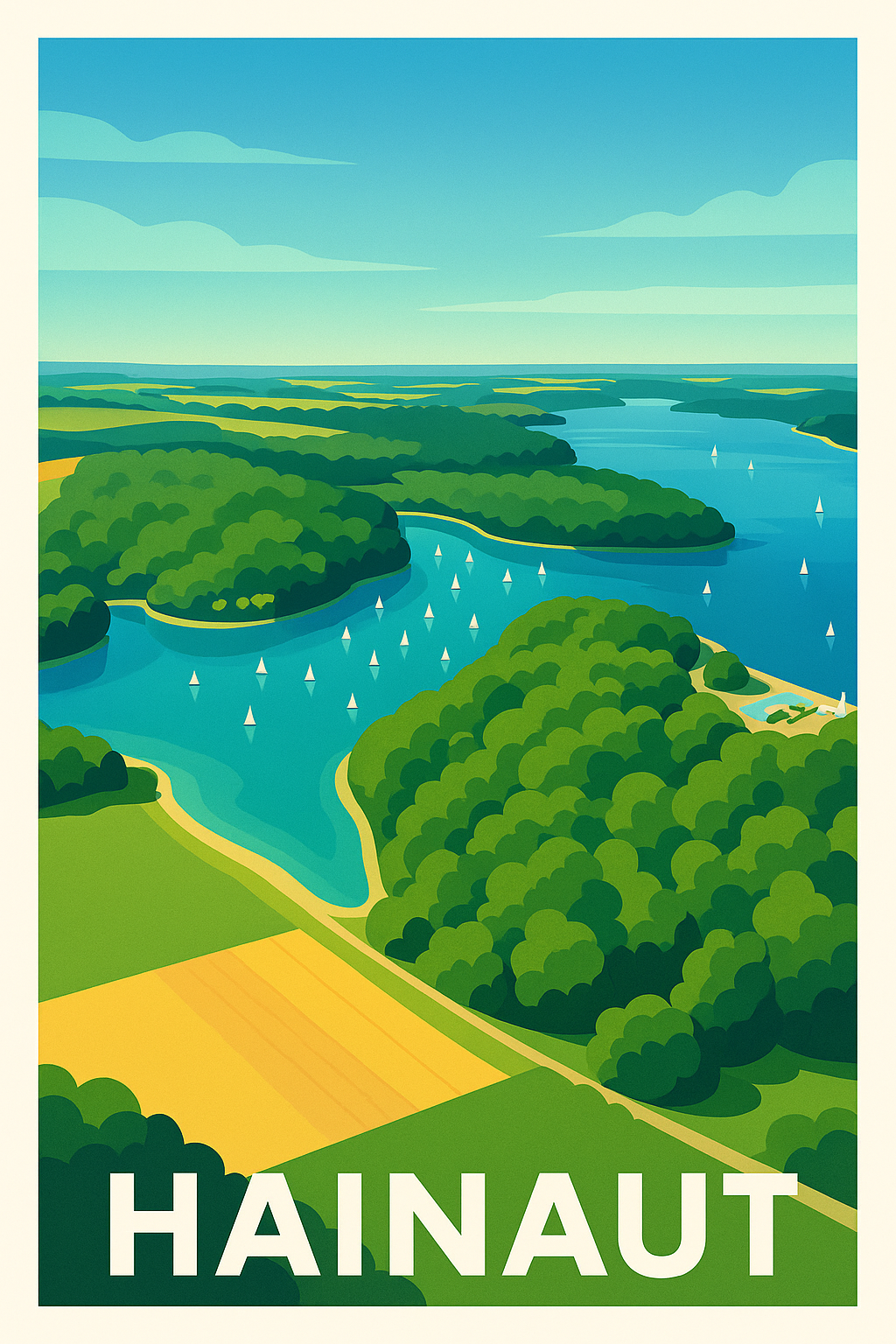 Affiche de Hainaut - Évasion Nature et Sérénité