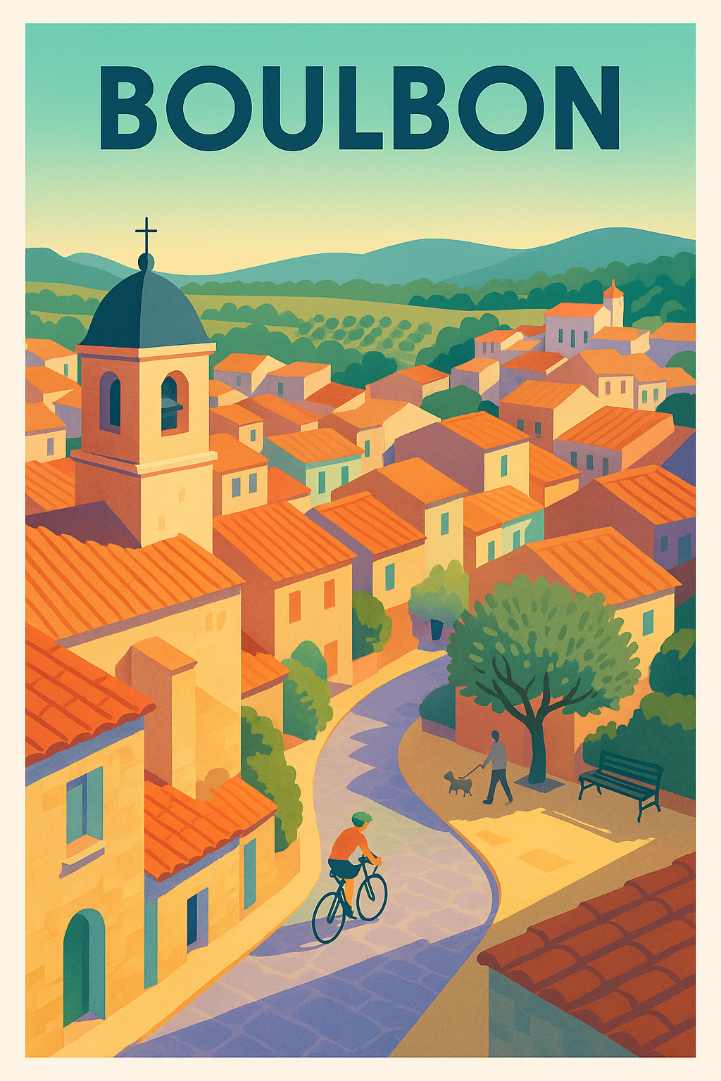 Affiche de Boulbon - Charme et sérénité au cœur de la Provence