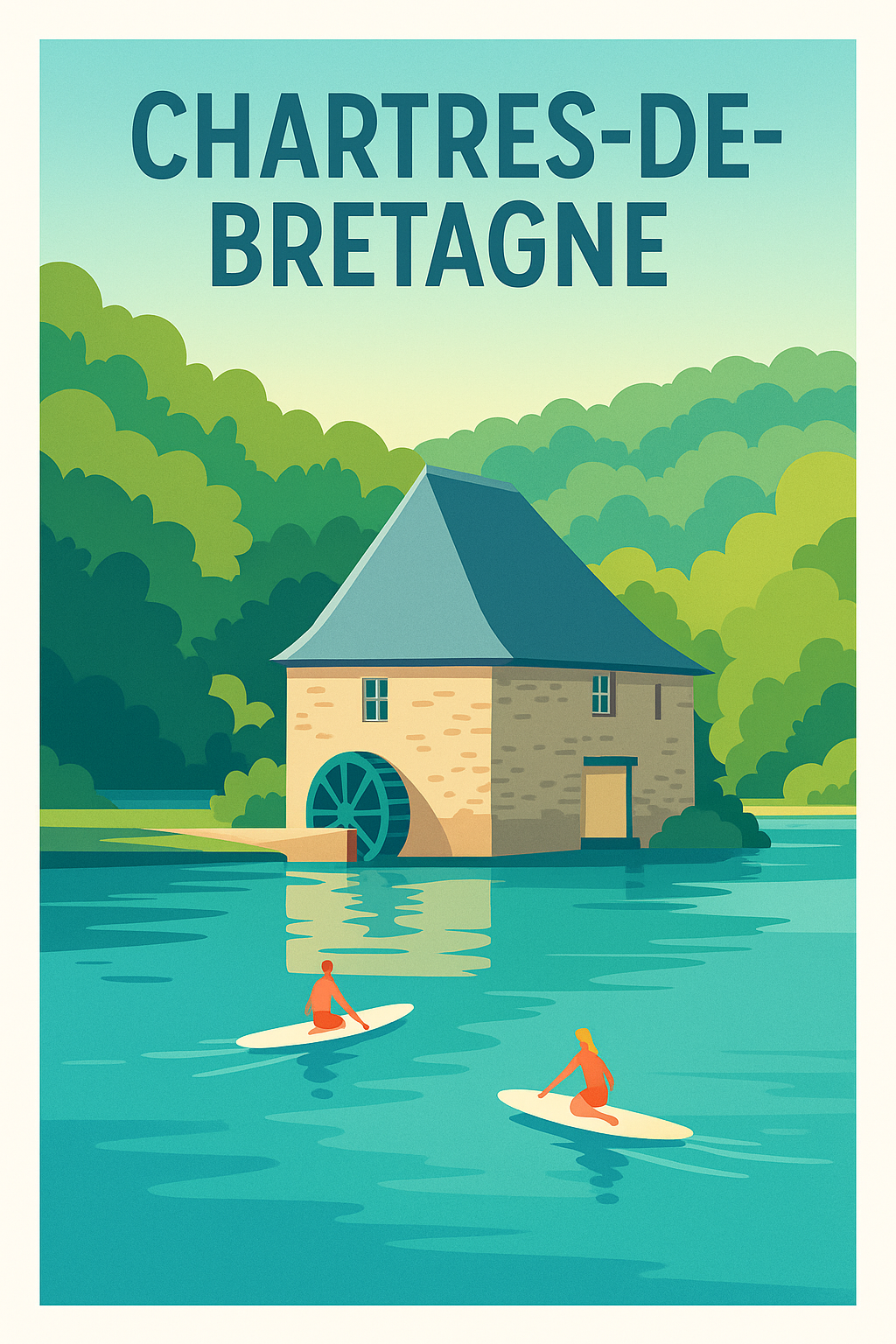 Affiche de Chartres-de-Bretagne - Évasion Nature et Douceur d'Eau