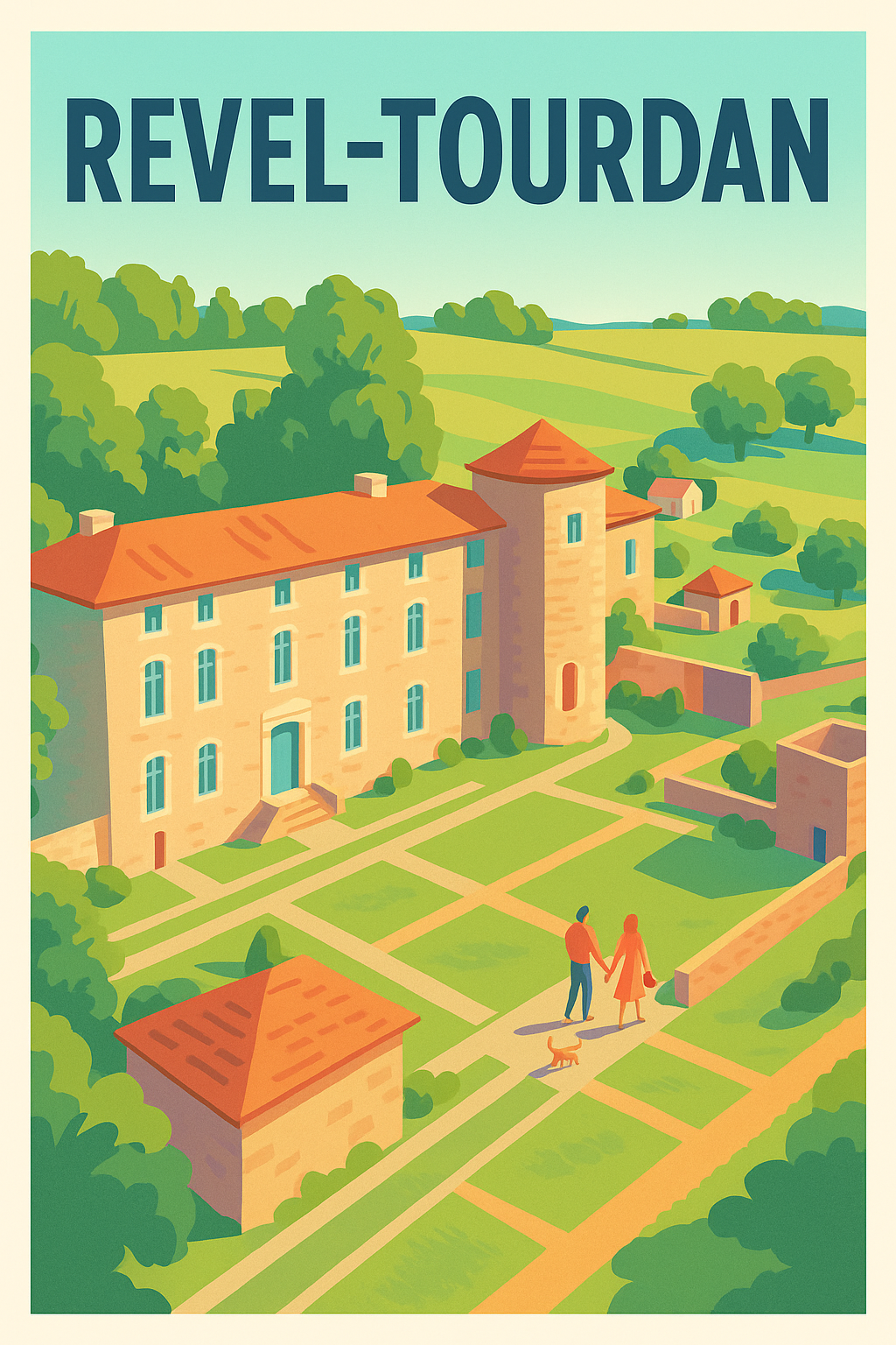 Affiche de Revel-Tourdan - Charme et tranquillité campagnarde