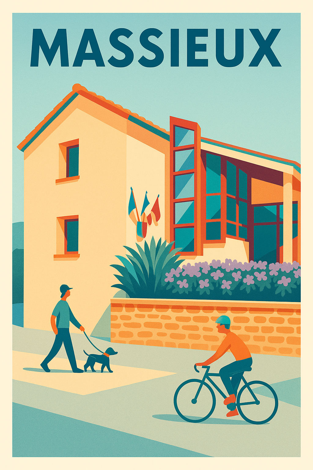 Affiche de Massieux - Charme et vie quotidienne à l'heure douce