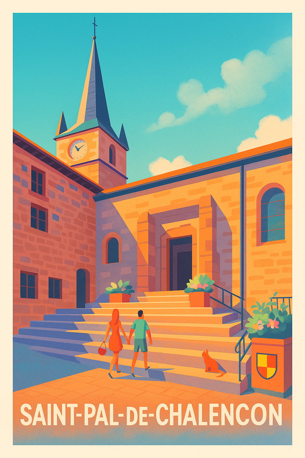 Affiche de Saint-Pal-de-Chalencon - Charme historique et lumière chaleureuse