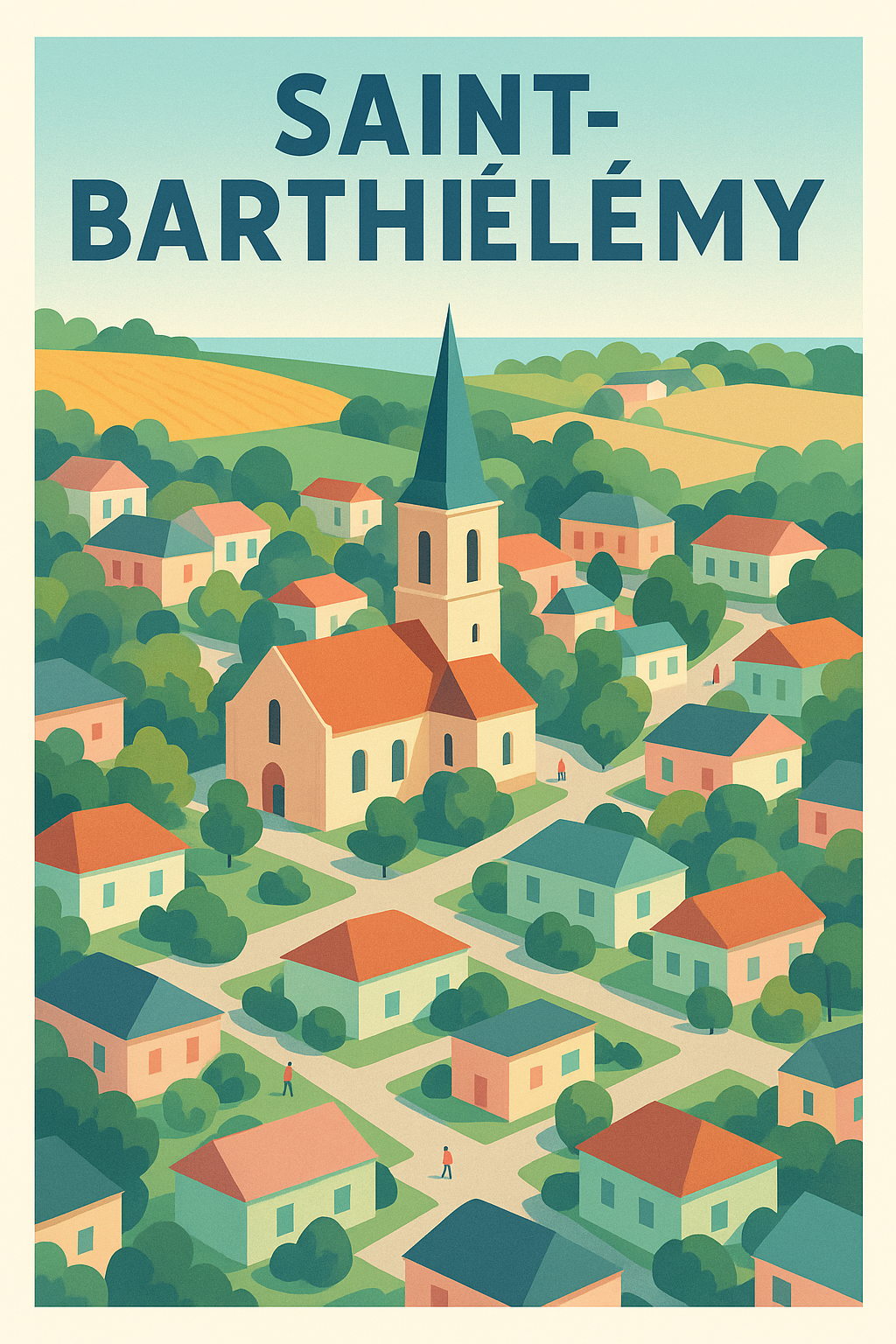 Affiche de Saint-Barthélemy - Charme bucolique et douceur de vivre