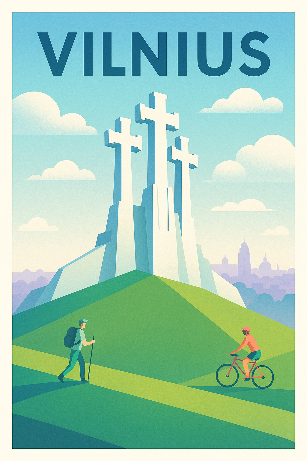 Affiche de Vilnius - L'élégance paisible des Trois Croix