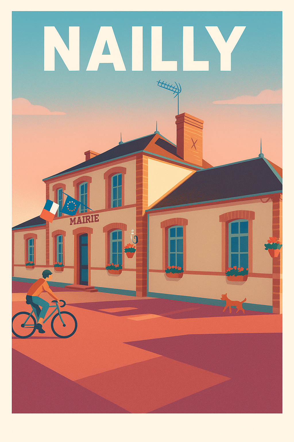 Affiche de Nailly - Charme et douceur d'une petite mairie de campagne