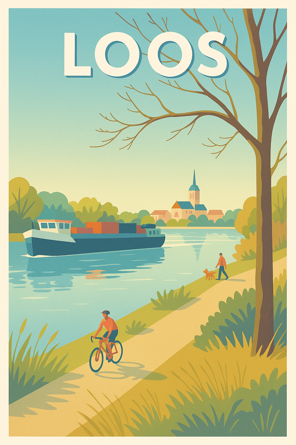 Affiche Loos — Sérénité au fil de l'eau · poster d'art de Loos