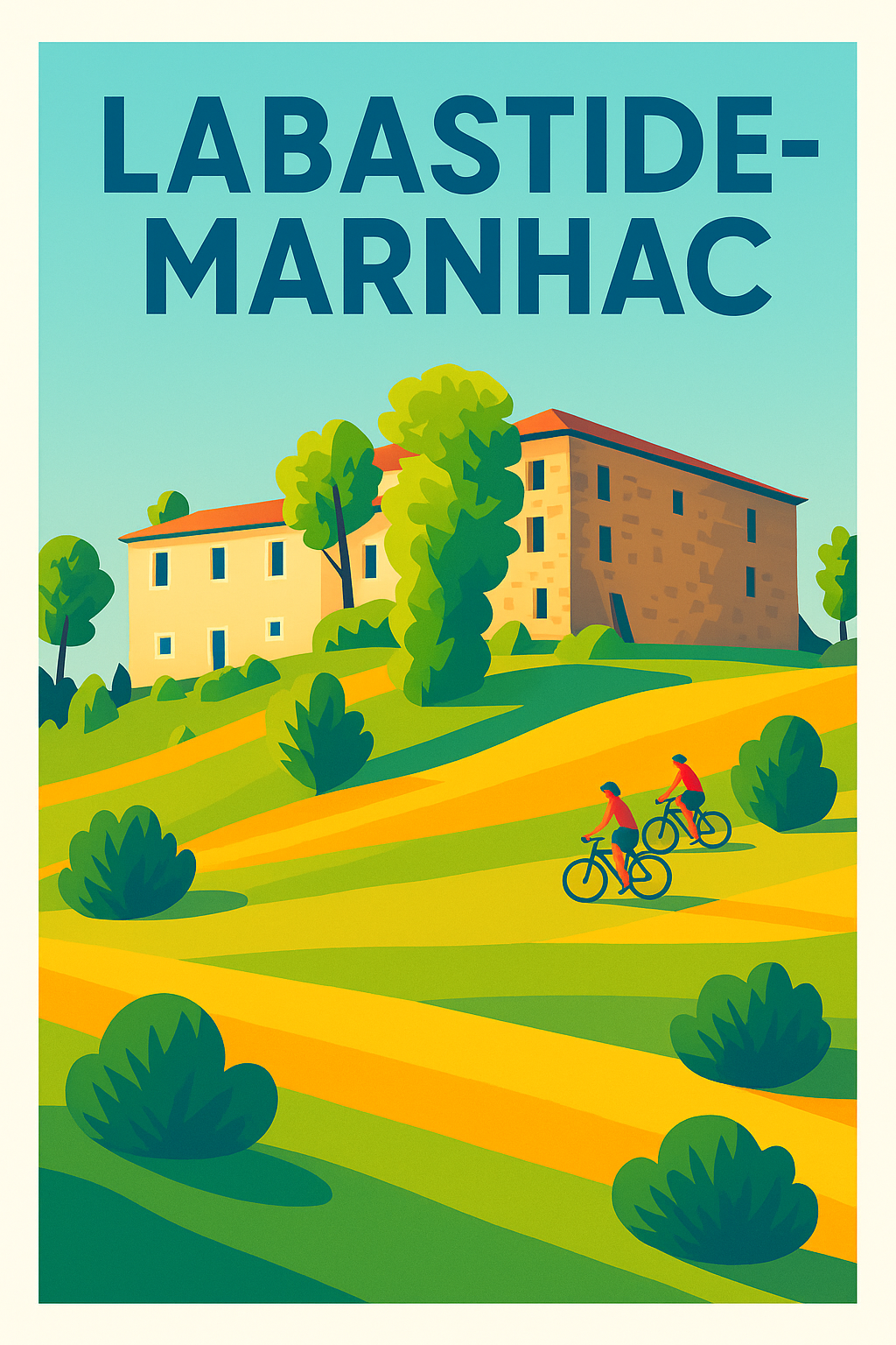Affiche de Labastide-Marnhac - Entre nature et patrimoine à vélo