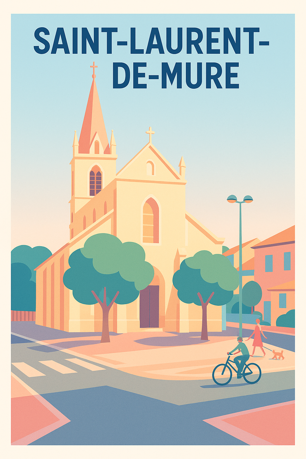 Affiche de Saint-Laurent-de-Mure - Harmonie urbaine et douceur de vivre