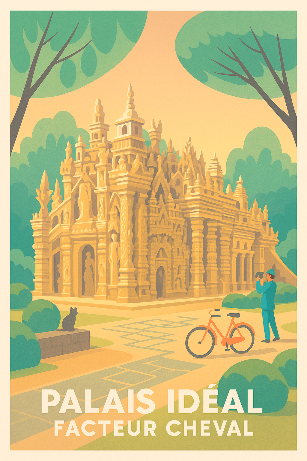 Affiche de Hauterives - Le Palais Idéal, joyau architectural du Facteur Cheval