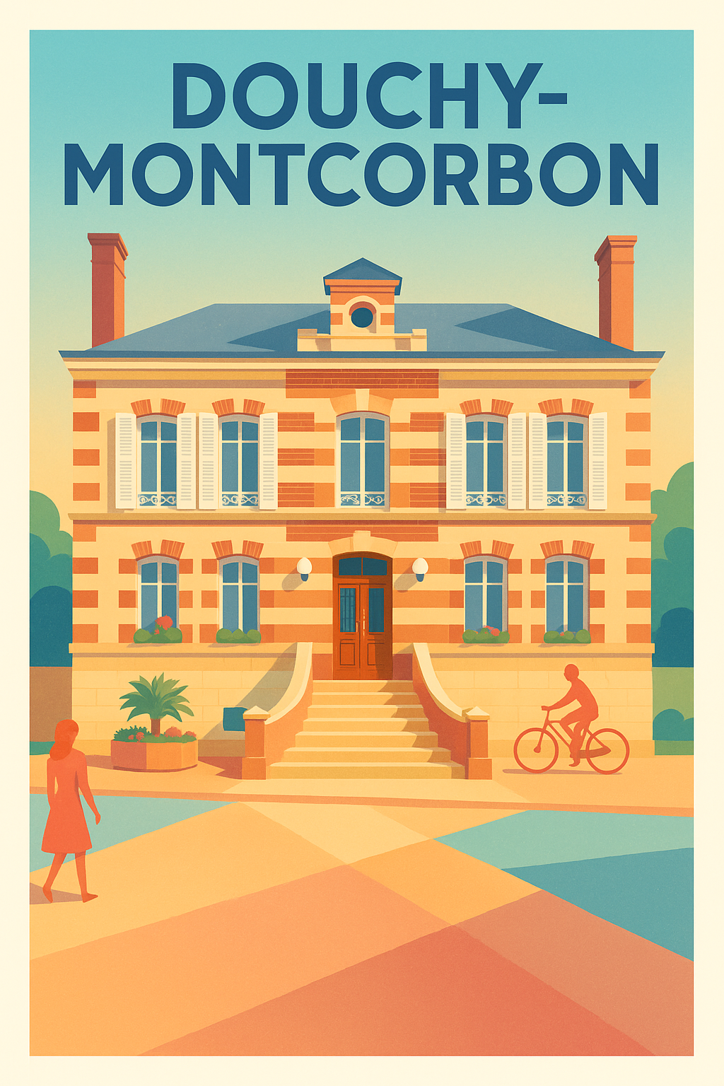 Affiche de Douchy-Montcorbon - Élegance et Sérénité au Cœur de la Ville