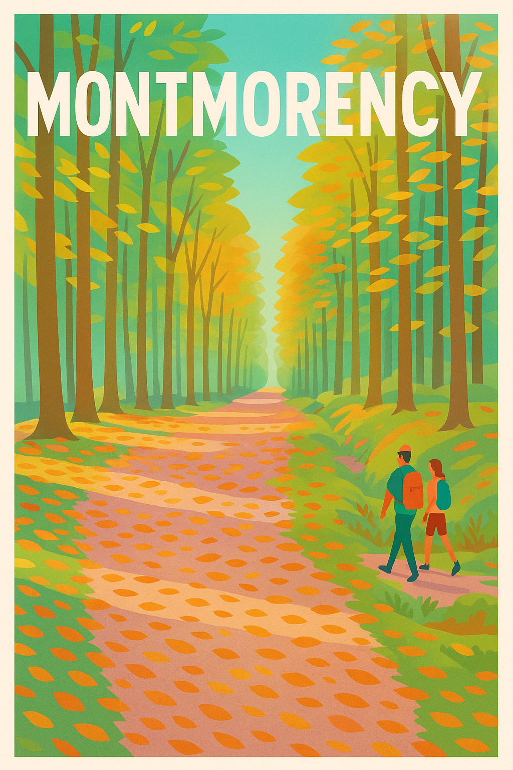 Affiche Montmorency — Promenade en Forêt d'Automne · poster d'art de Montmorency