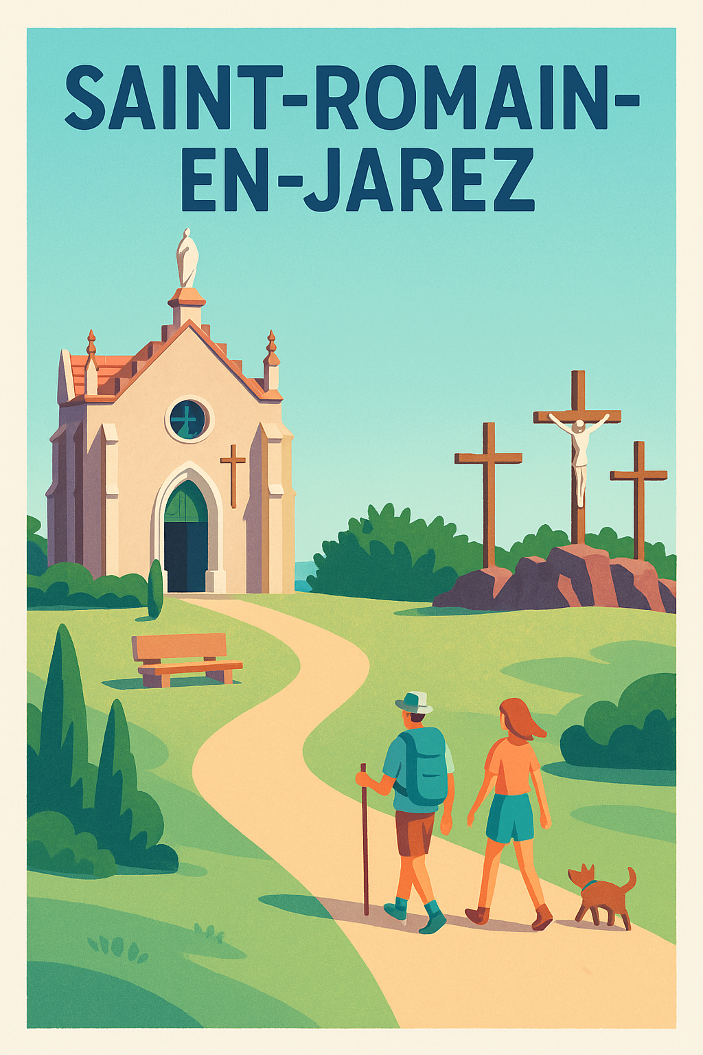 Affiche de Saint-Romain-en-Jarez - Promenade paisible au cœur de l'histoire