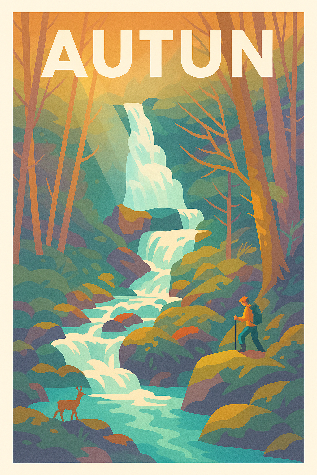 Affiche de Autun - Évasion Nature et Cascade Enchantée