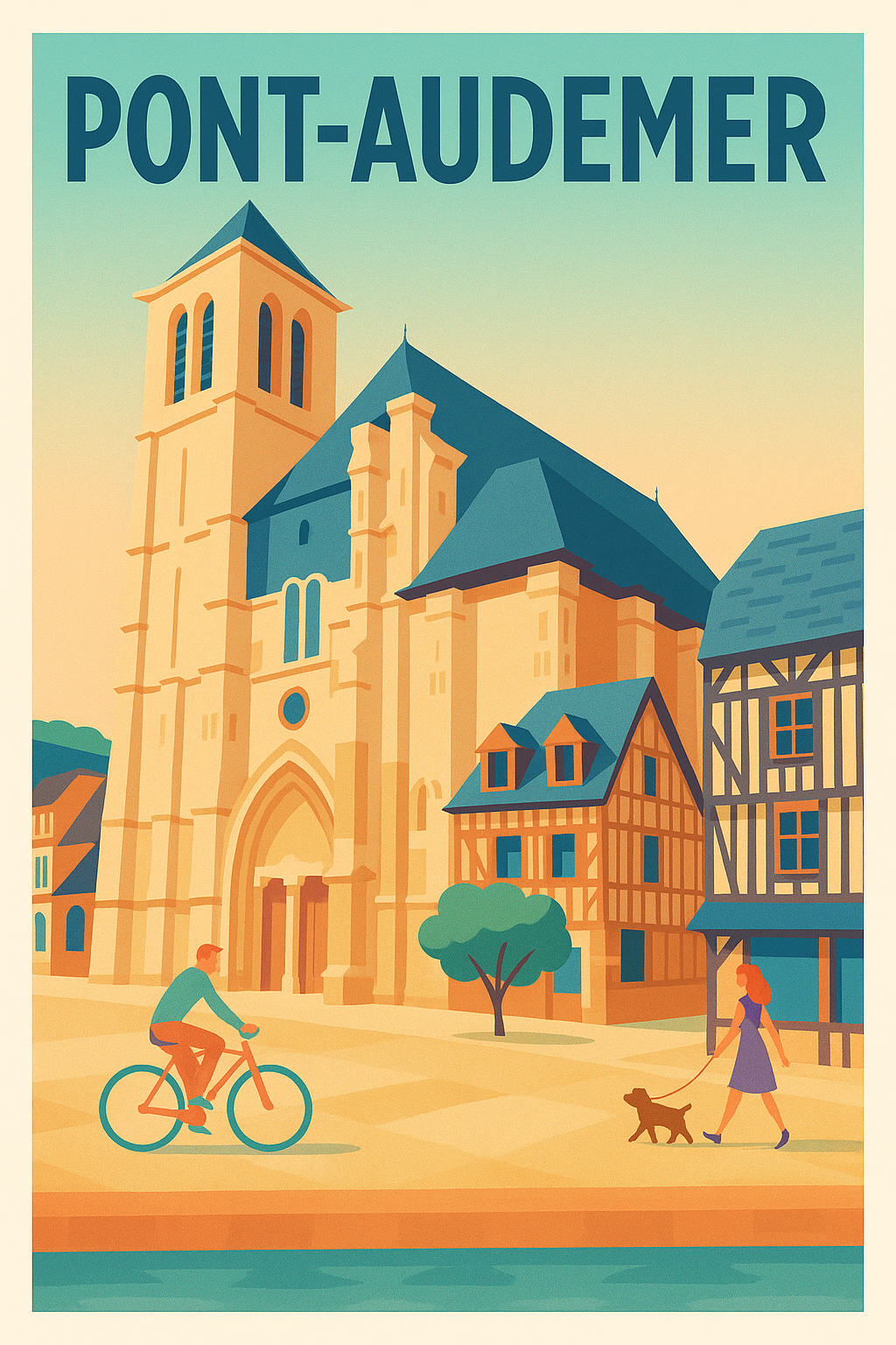 Affiche de Pont-Audemer - Charme et quiétude normande