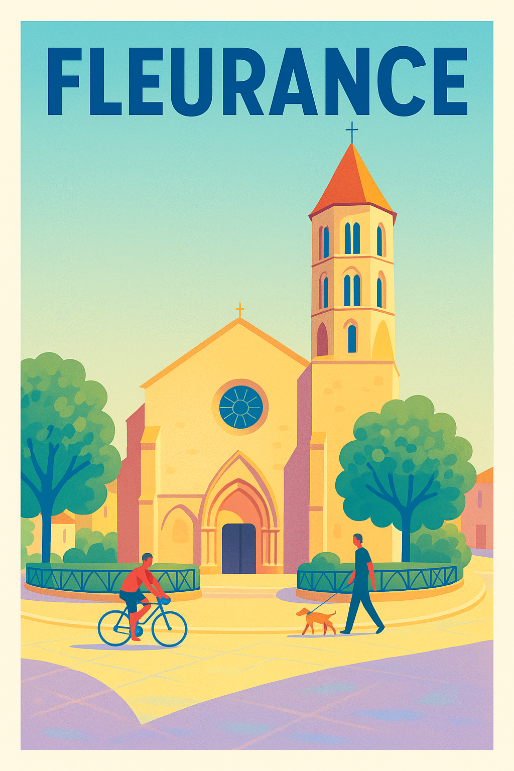 Affiche de Fleurance - Atmosphère paisible et emblématique