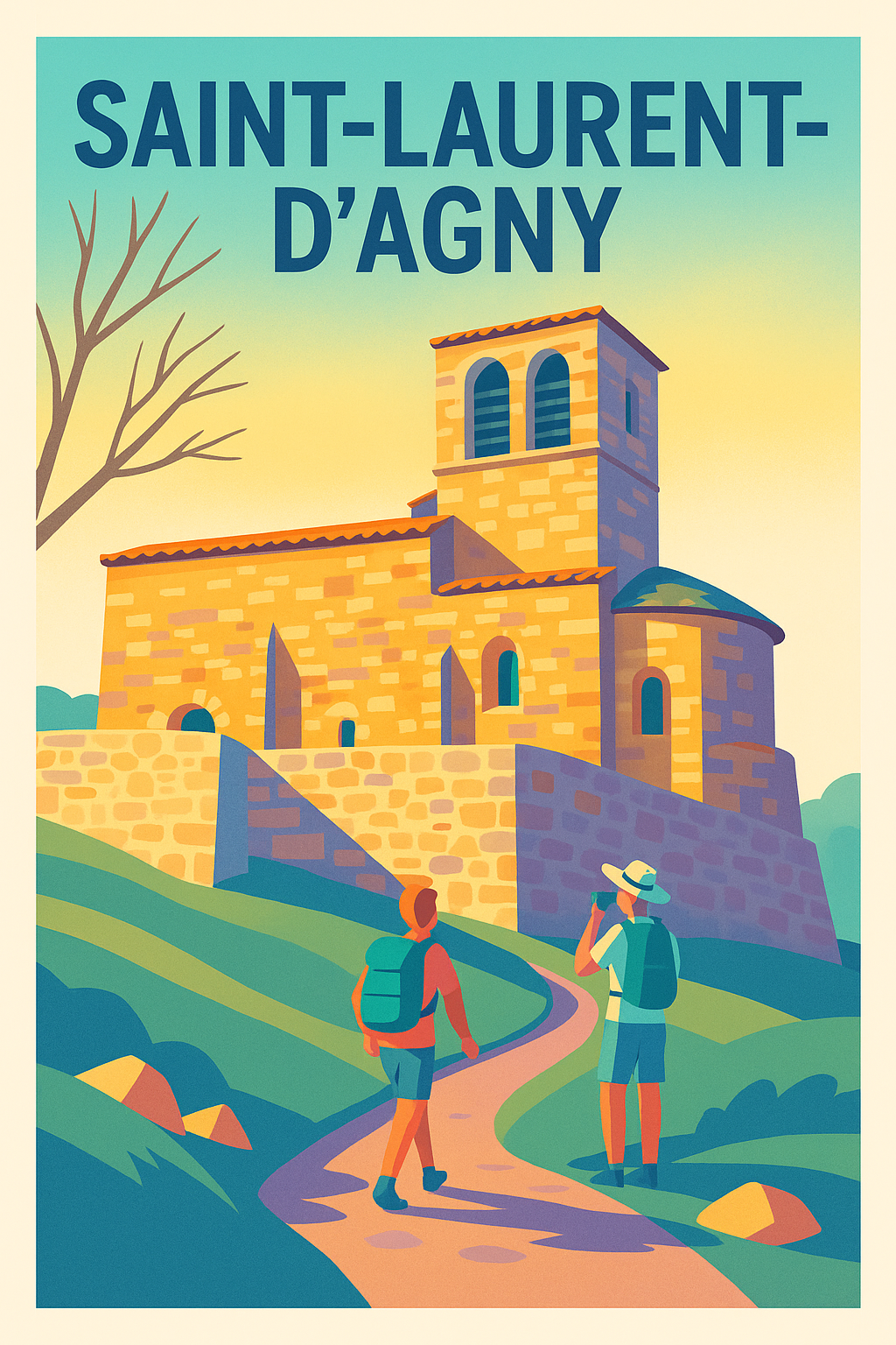 Affiche de Saint-Laurent-d'Agny - Escapade architecturale en pleine nature