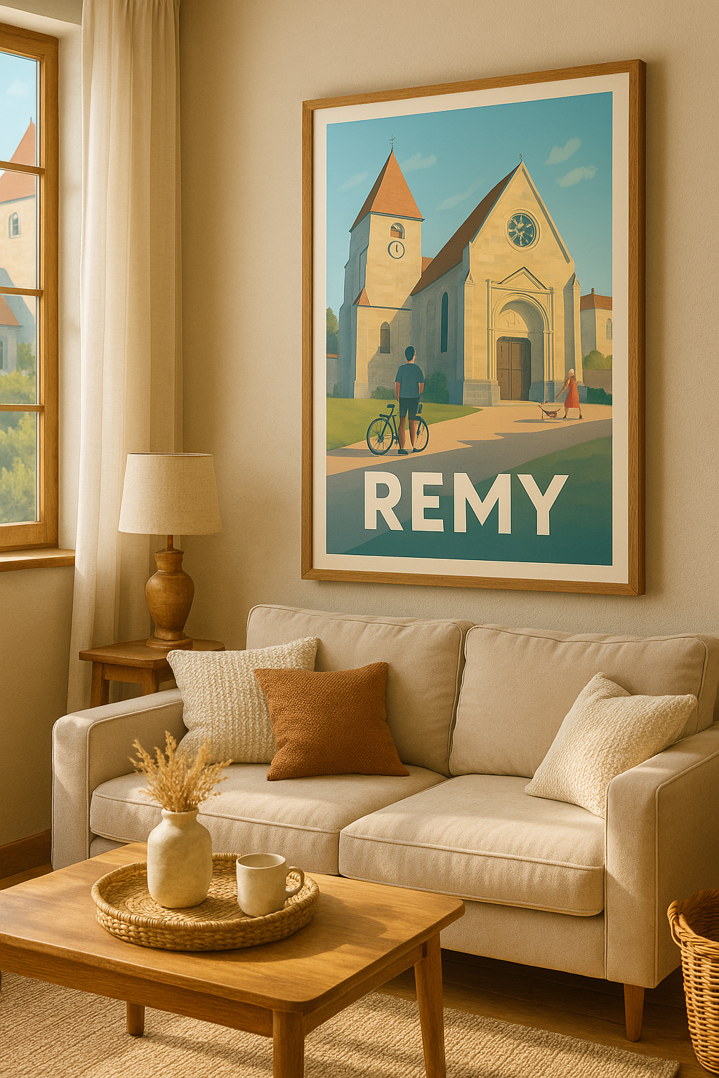 Mise en situation Affiche Remy - Charme et sérénité au cœur du village