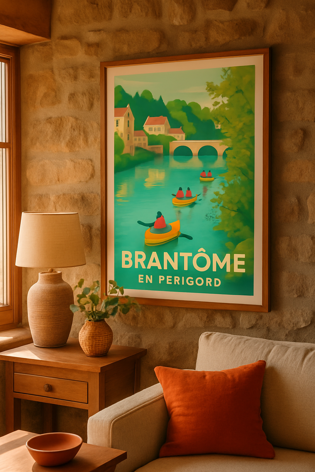 Mise en situation Affiche de Brantôme - Joyau paisible en Périgord