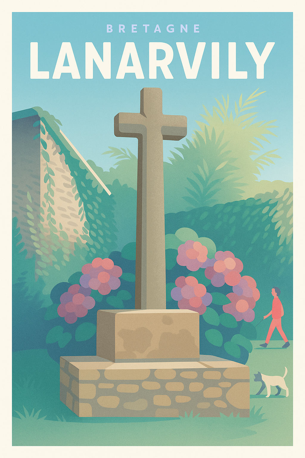 Affiche Lanarvily — Charme bucolique breton · poster d'art de Lanarvily