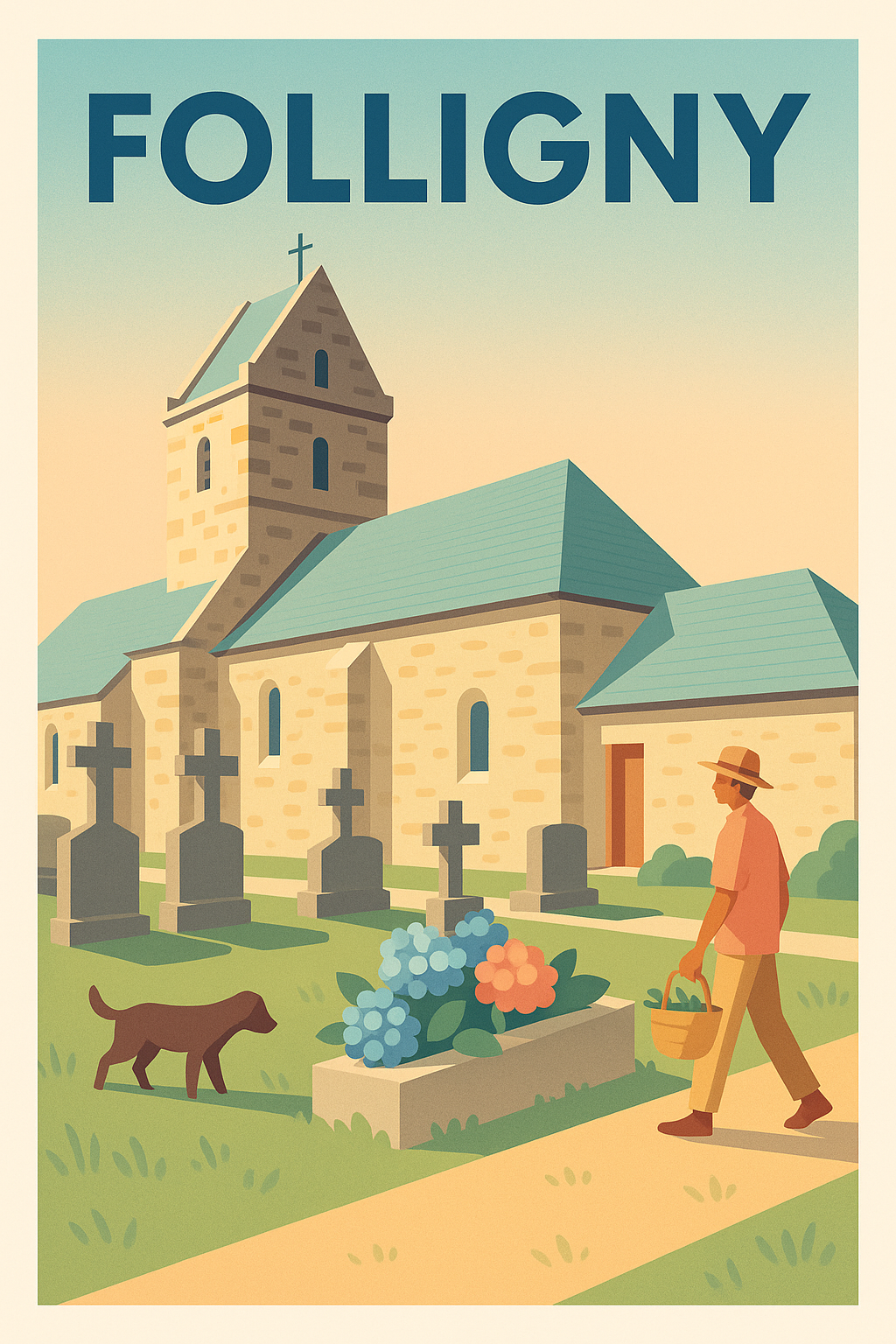 Affiche de Folligny - Sérénité au cœur du patrimoine normand