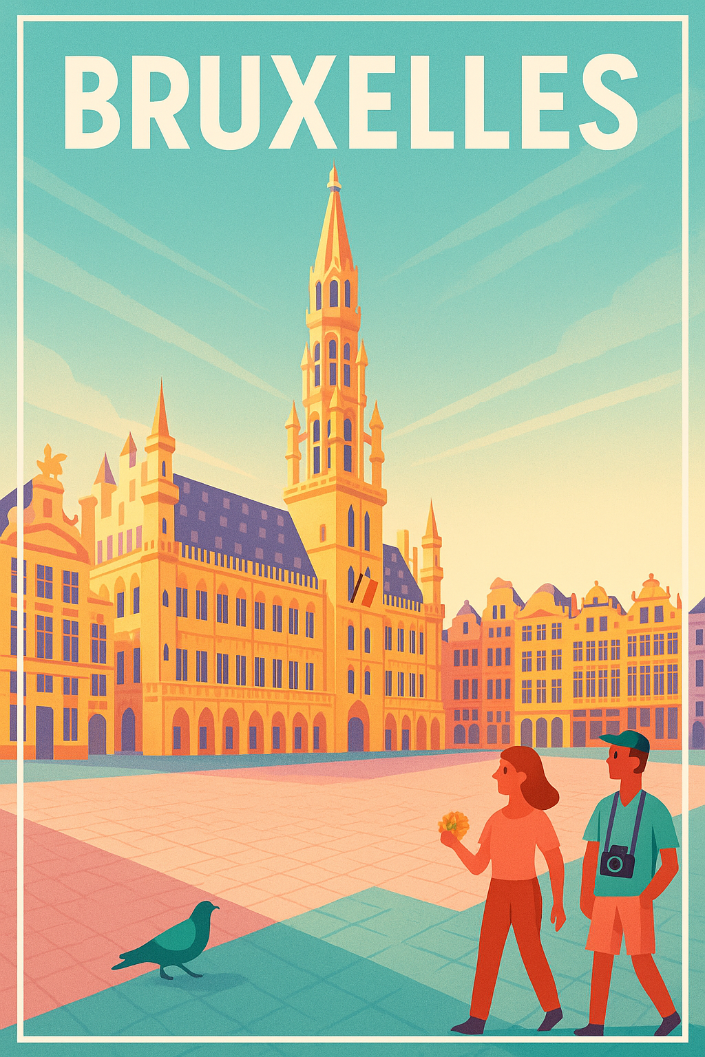 Affiche de Bruxelles - Voyage au cœur de la Grand-Place