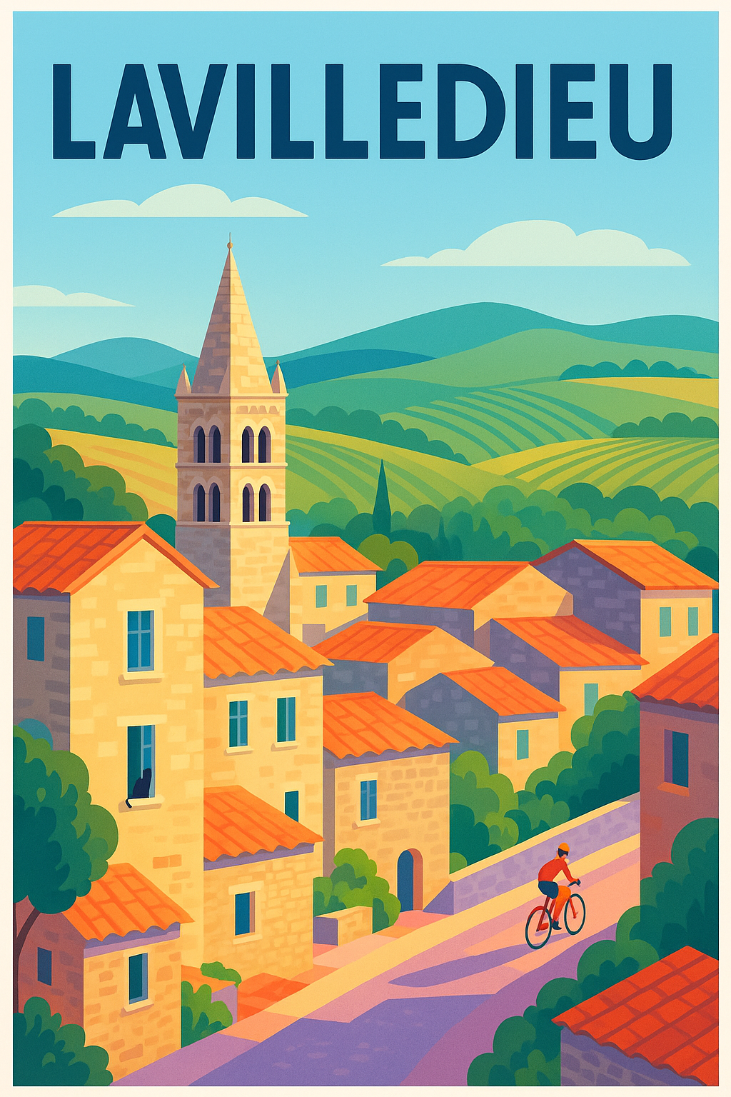 Affiche de Lavilledieu - Village Provençal plein de charme