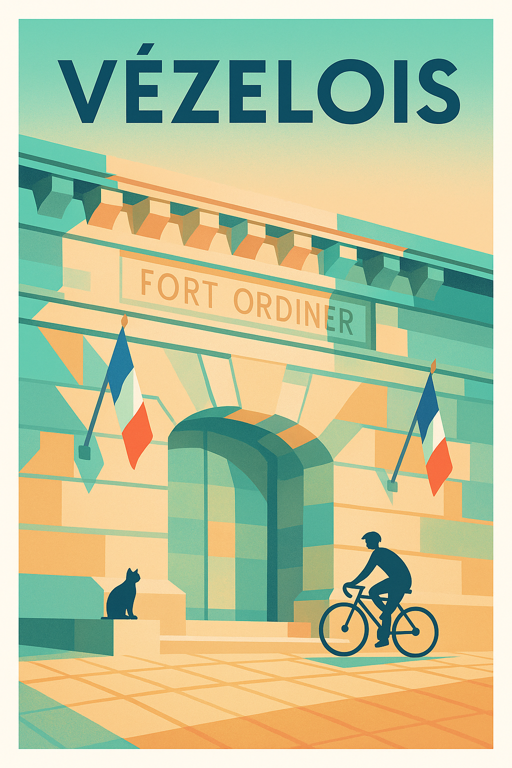 Affiche de Vézelois - L'élégance du Fort Ordiner au cœur de la ville