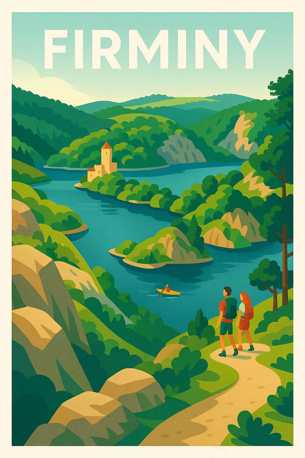 Affiche de Firminy - Évasion naturelle au cœur des paysages verdoyants