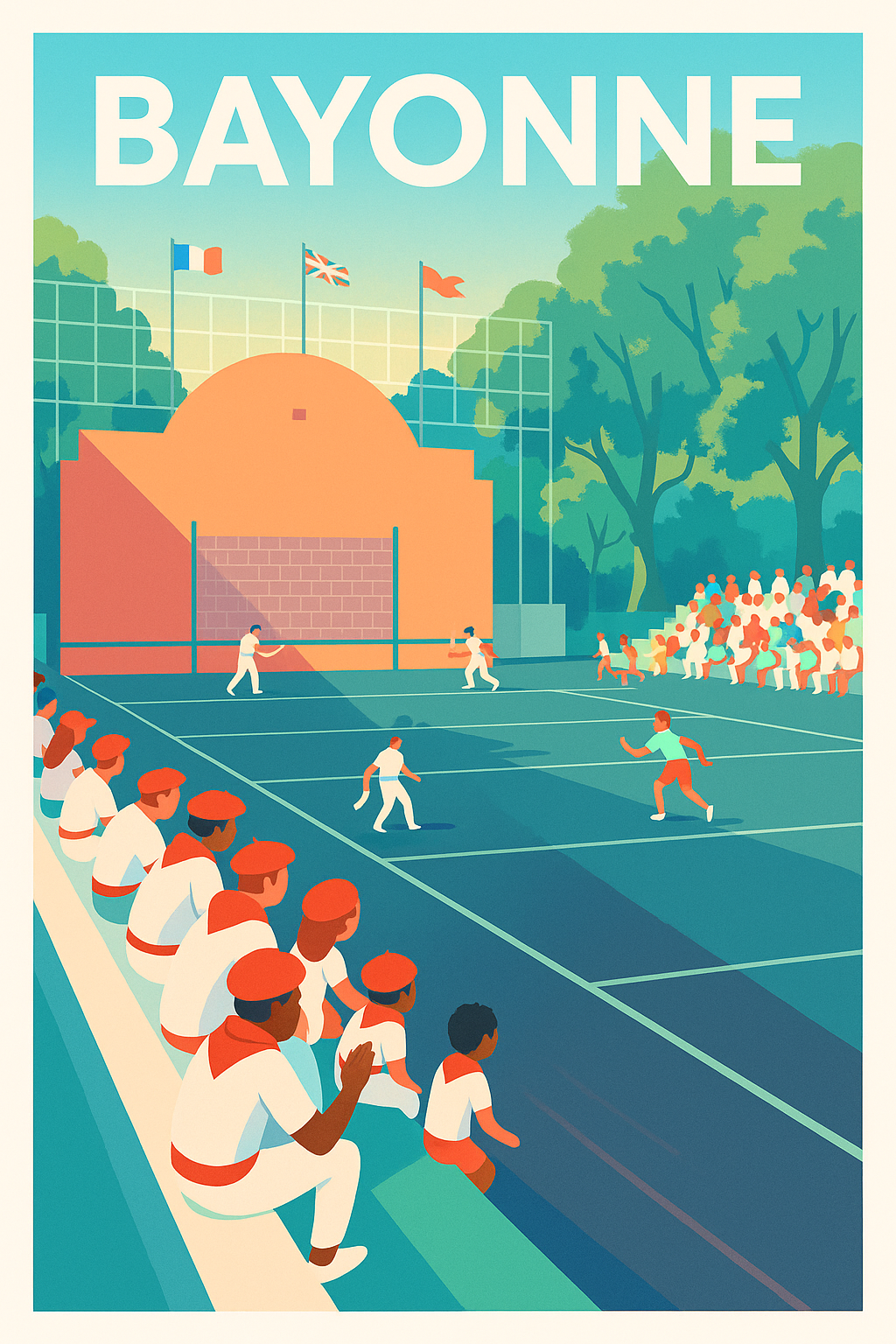 Affiche Bayonne - L'esprit basque au cœur du fronton