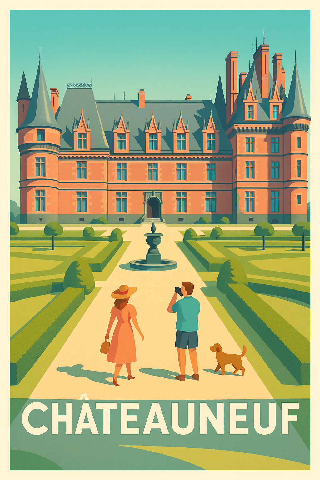 Affiche de Châteauneuf - Élégance et charme historique