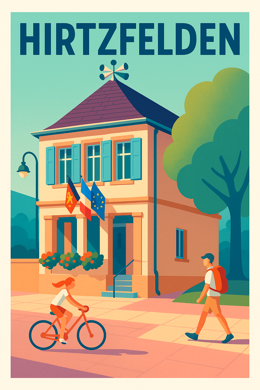 Affiche de Hirtzfelden - Charme et vie locale au cœur de la ville